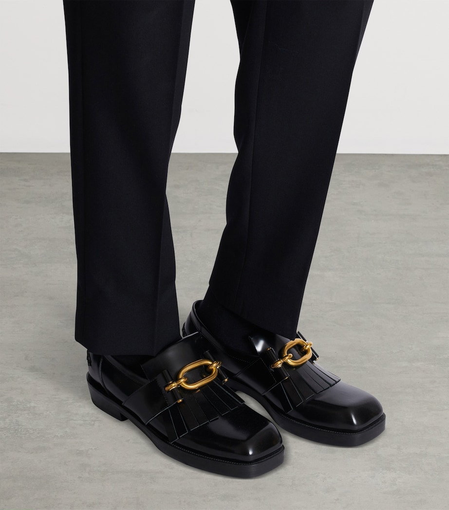 Glazed Leather Sync Loafers 0PA NOIR Image 4