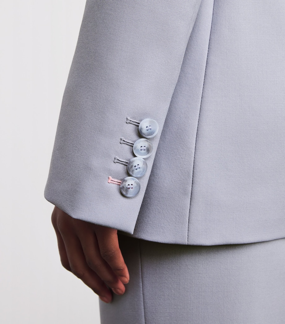 Wool Single-Breasted Blazer 4218 CLOUDY BLUE Image 6