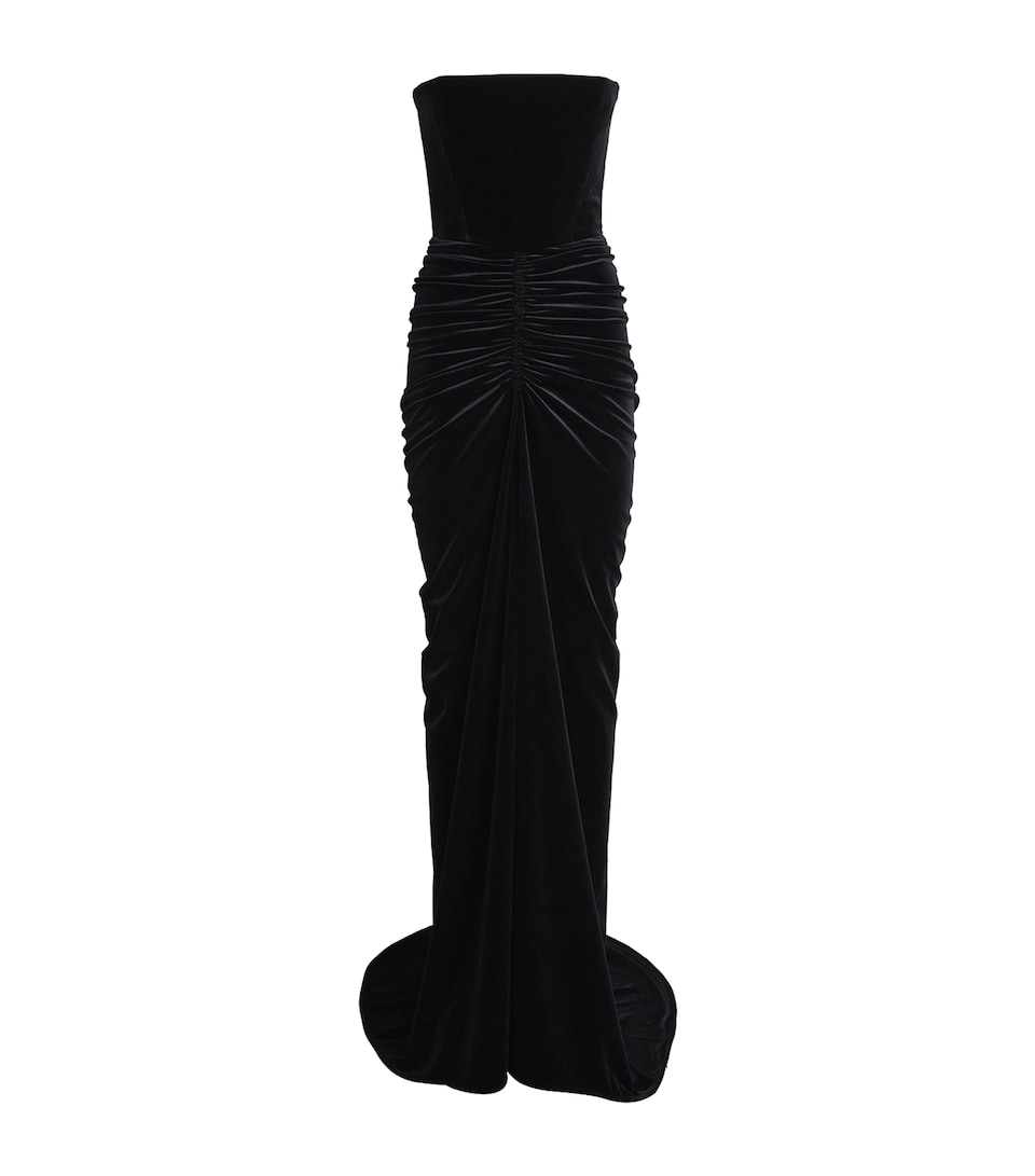 Strapless Ruched Gown