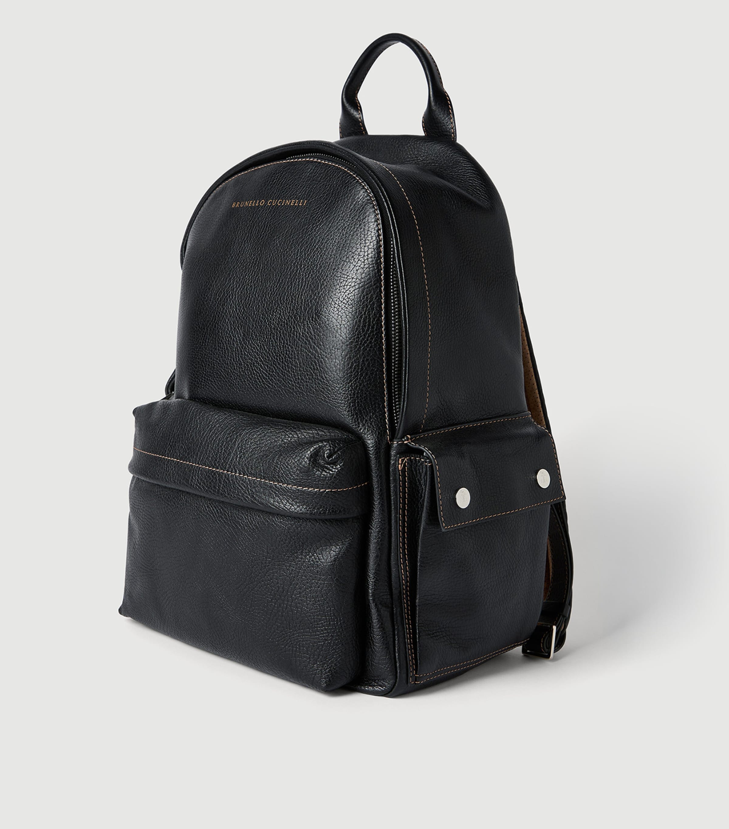 Brunello Cucinelli Leather Travel Backpack Image 6