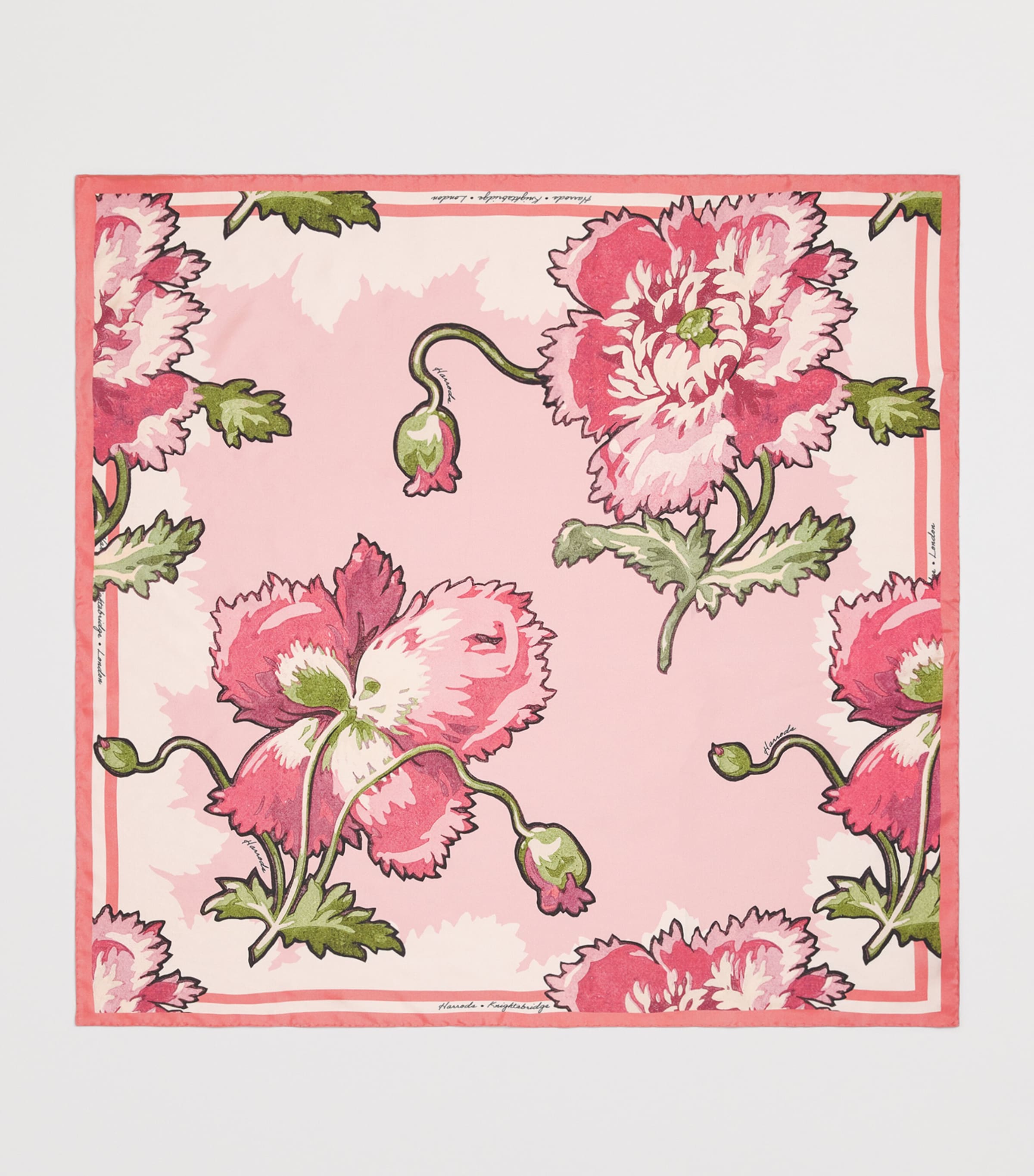 Silk Floral Scarf PINK Image 4
