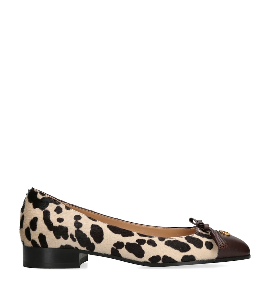 Valentino Garavani Calf Hair Leopard Ballet Flats Brown/oth Image 1