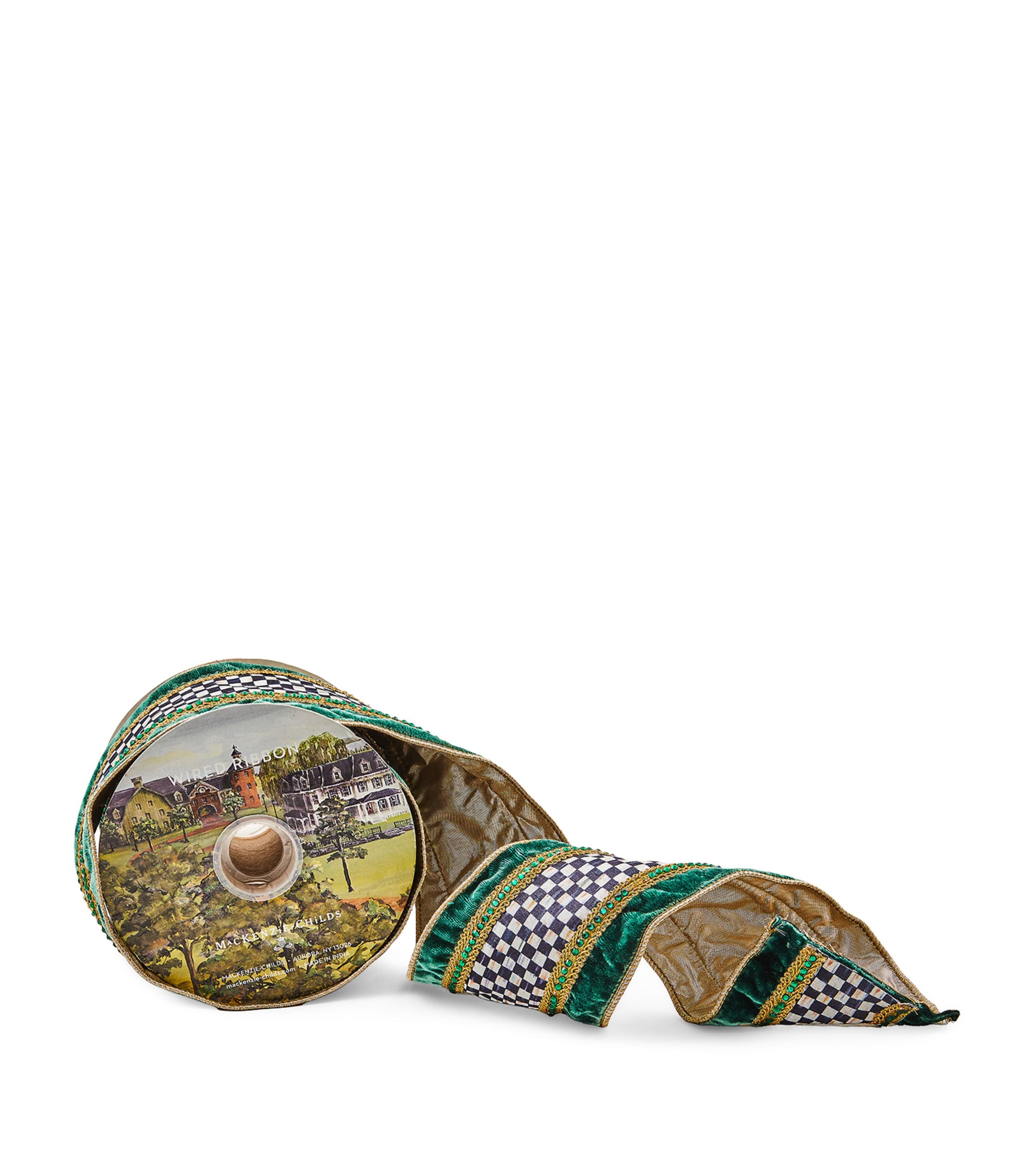 Mackenzie-childs Emerland Luxe Ribbon In Green