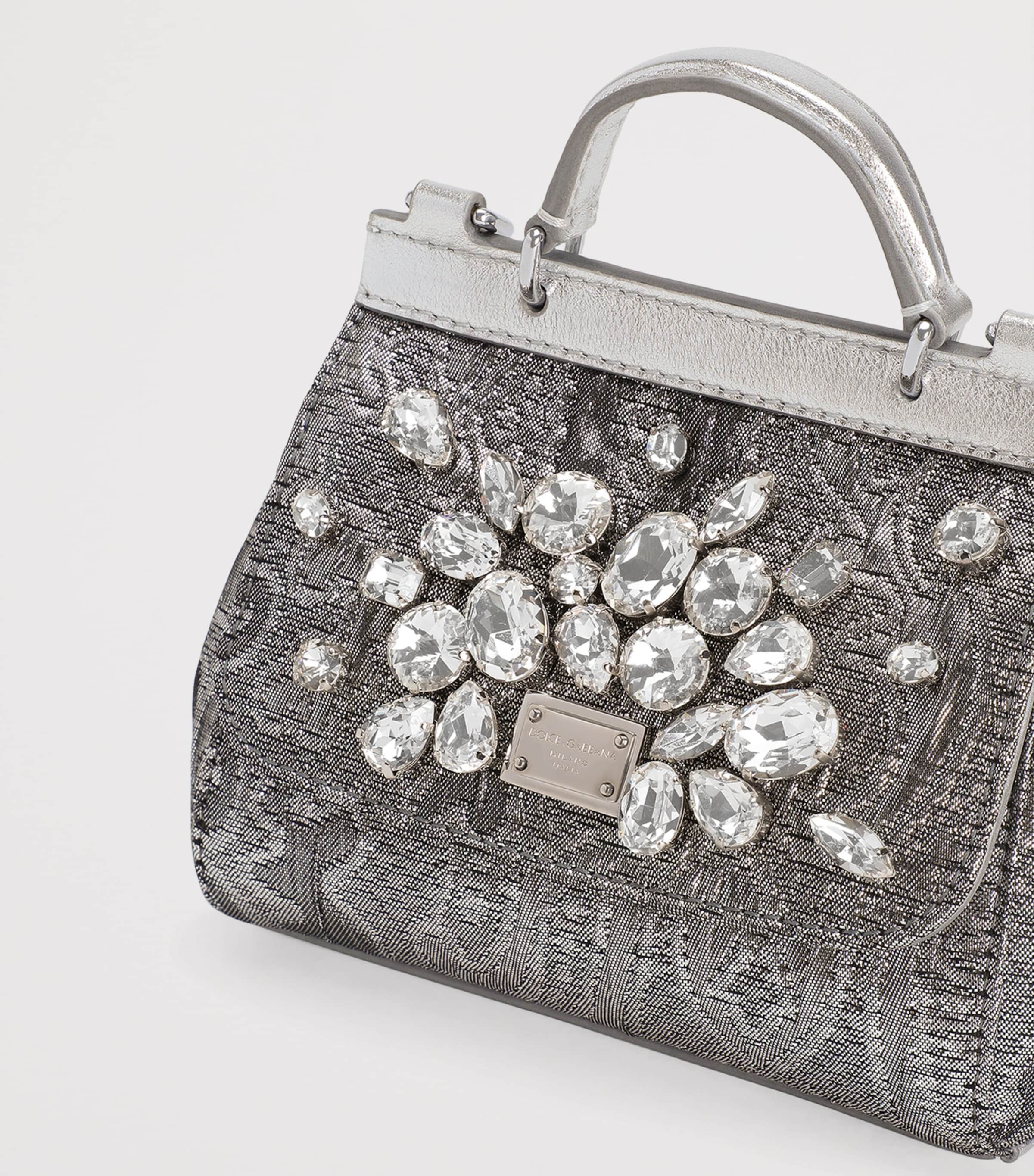 Embellished Top-Handle Bag 8D708SILVE Image 4