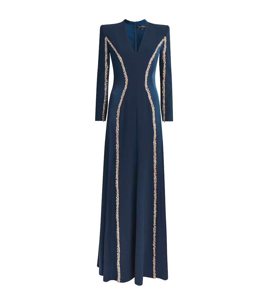 Jenny Packham Womens Ghost Orchid Gown Blackthorn Blue Image 1