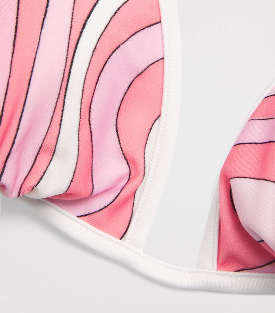 PUCCI Womens Printed Triangle Bikini Top Pink Image 4