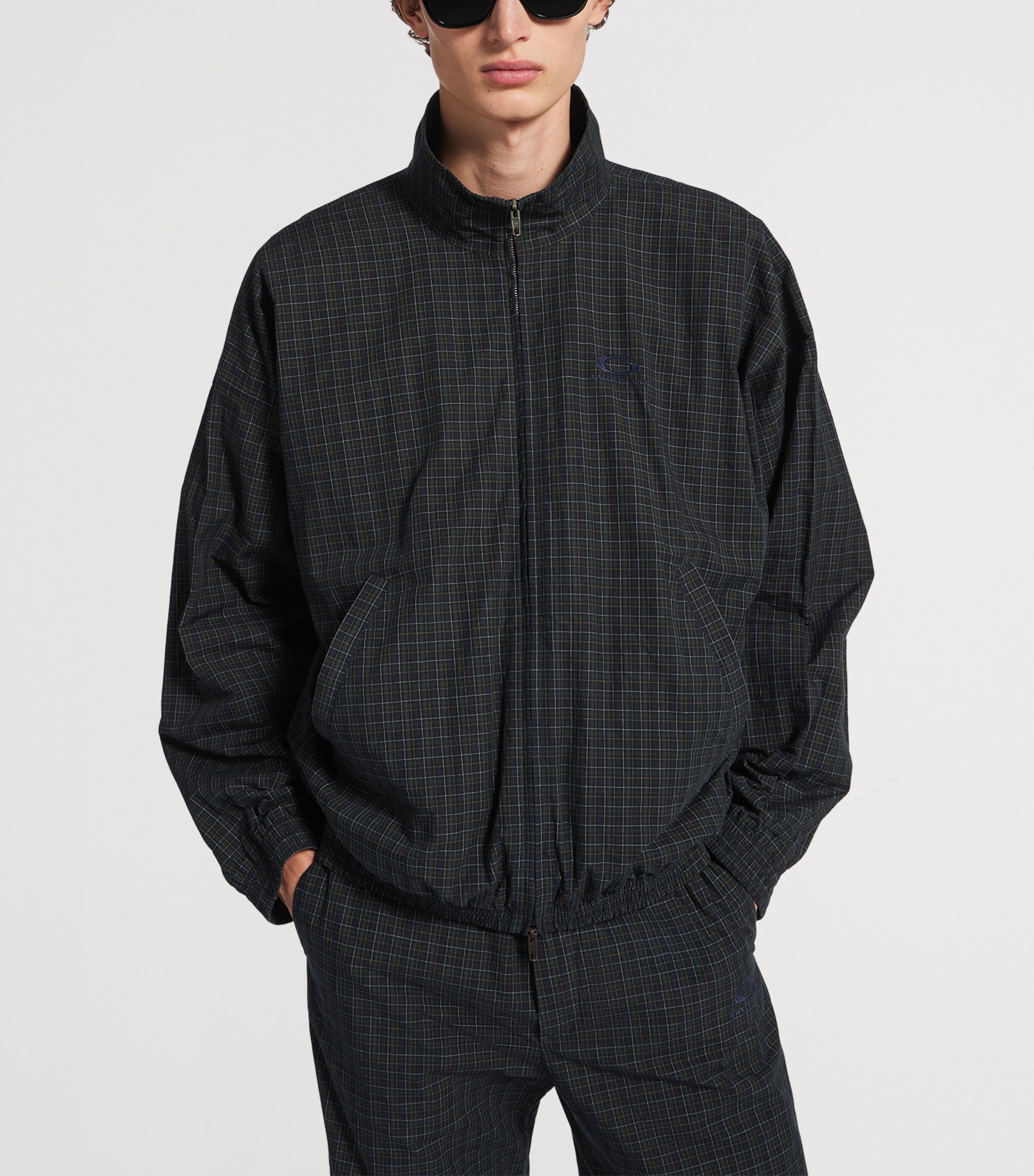 Balenciaga Mens Cotton Tartan Track Jacket Image 5