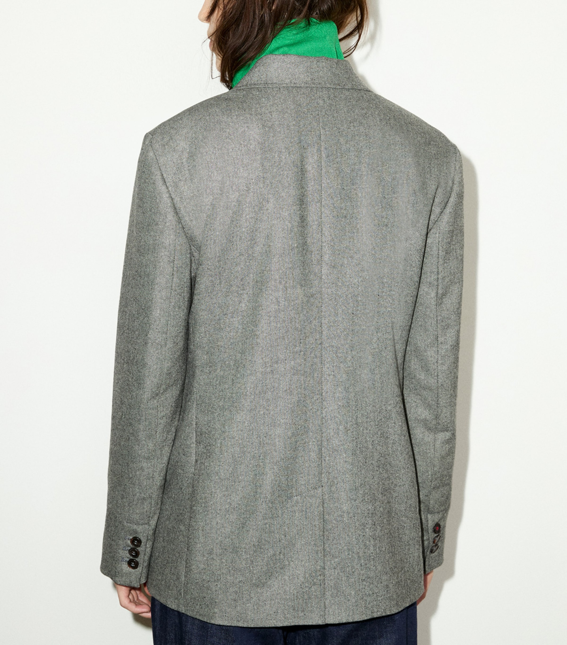 MAX&Co. Womens Double-Breasted Blazer Black Image 3