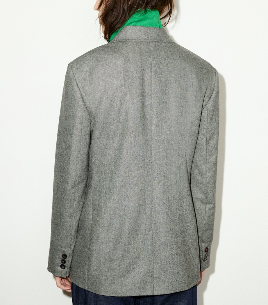 MAX&Co. Womens Double-Breasted Blazer Black Image 3