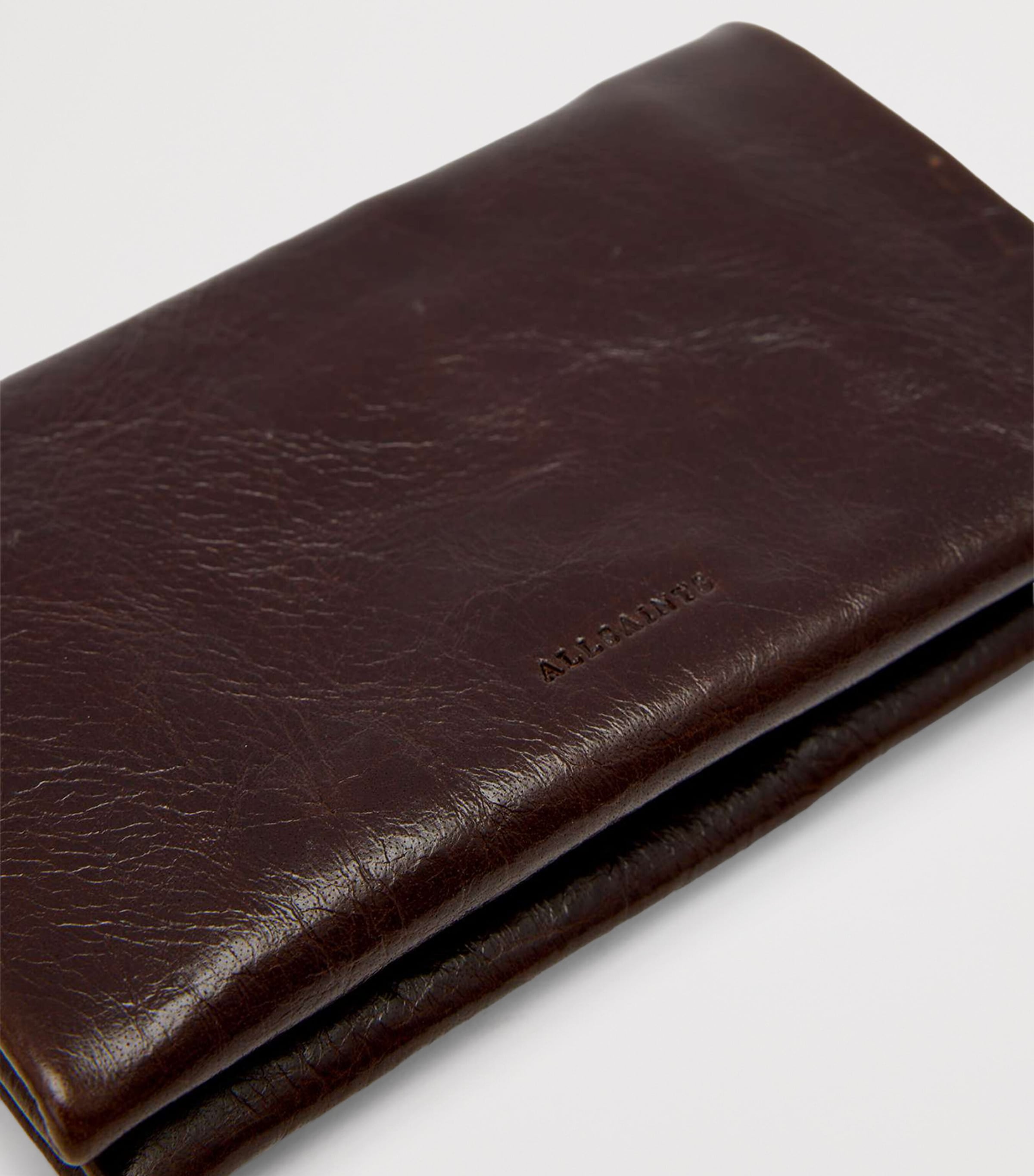 AllSaints Leather Harluna Wallet Cognac Brown Image 4