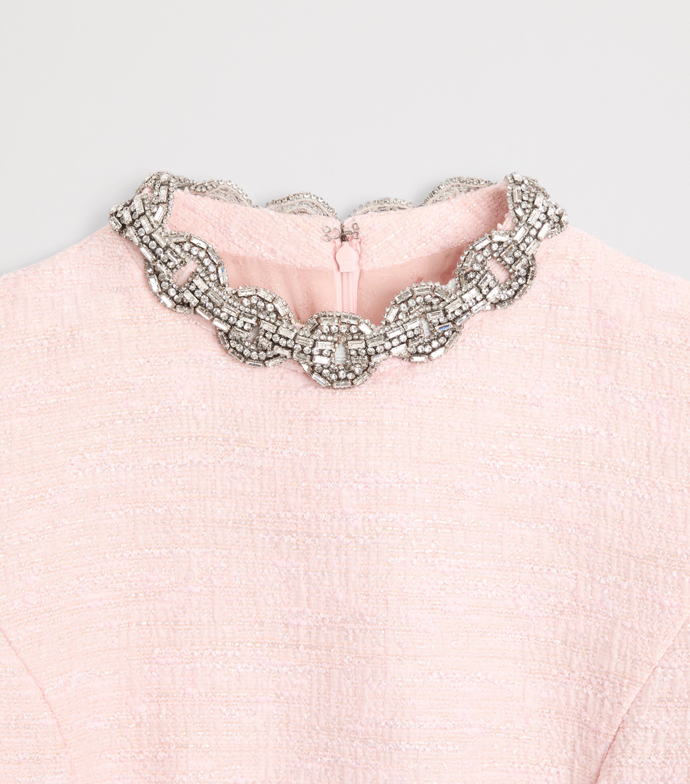 Valentino Womens Tweed Embellished Mini Dress Image 7