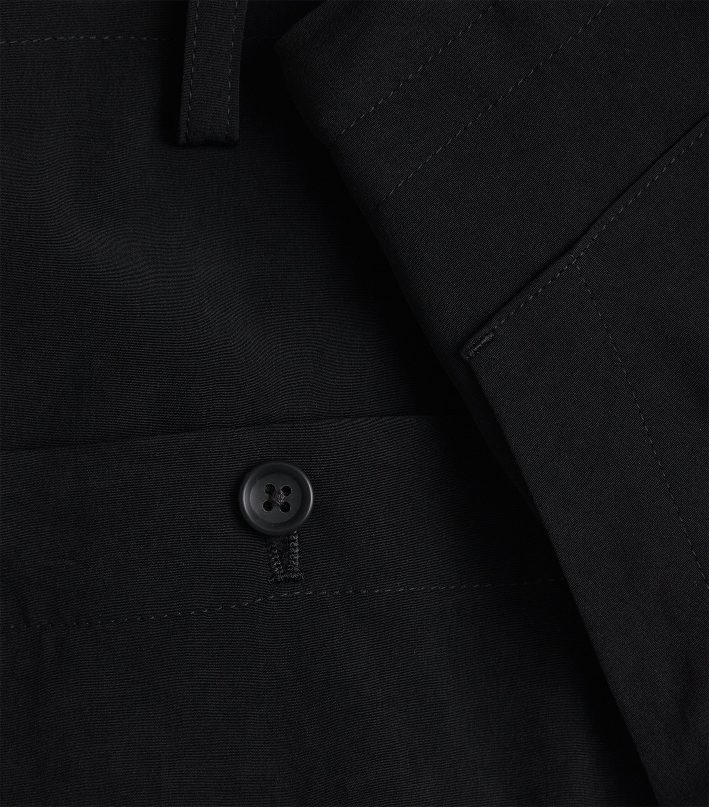 Yohji Yamamoto Mens Crepe Chino Shorts Black Image 6