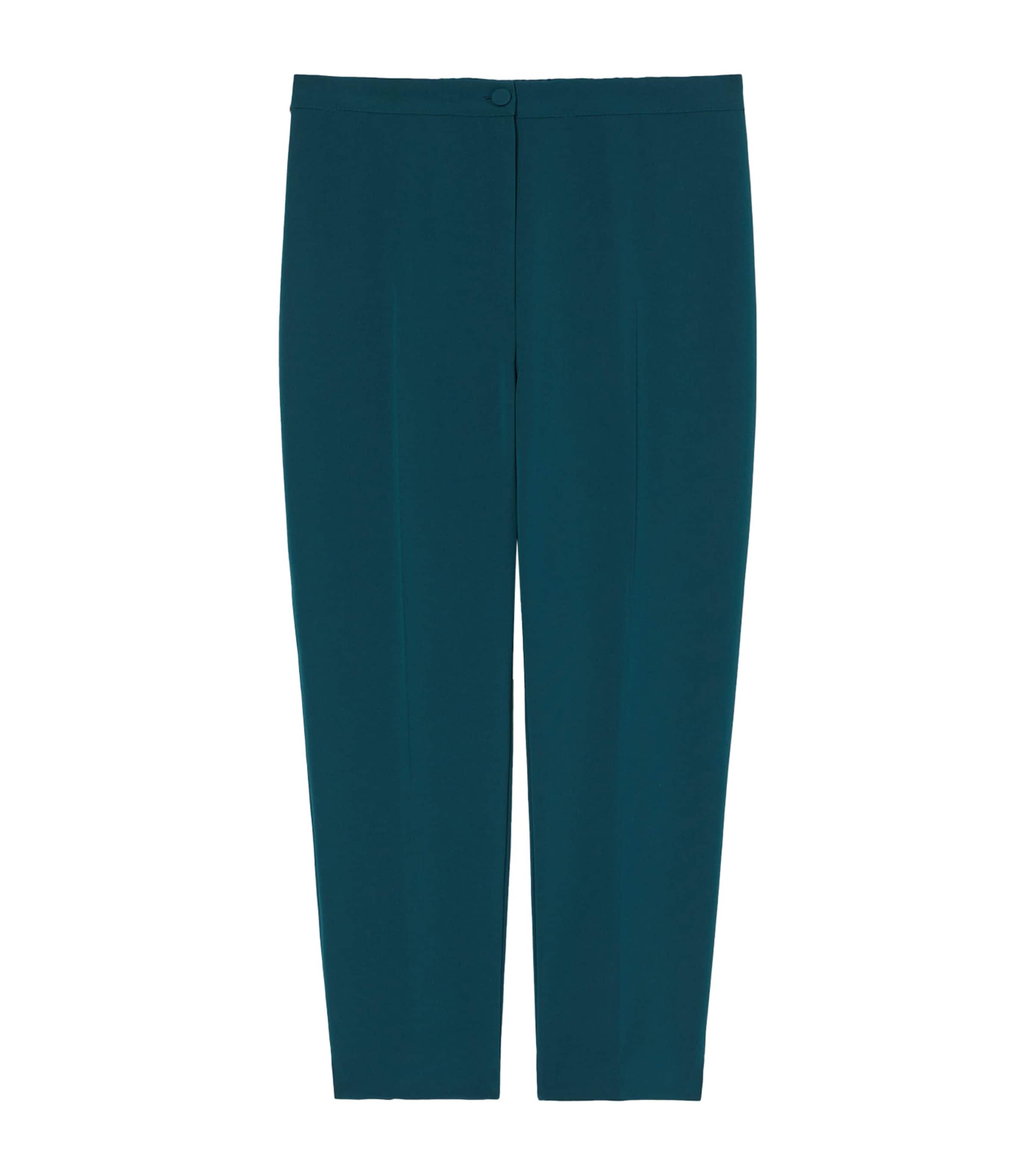 Marina Rinaldi Tapered Slim Tailored Trousers In Blue