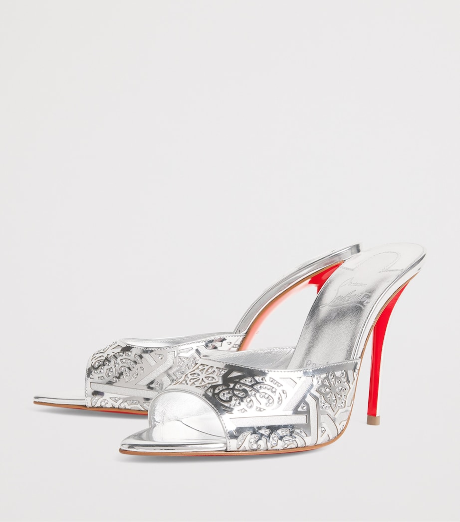 Christian Louboutin Womens Miss Z Mule Carouba Leather Mules 100 Image 3