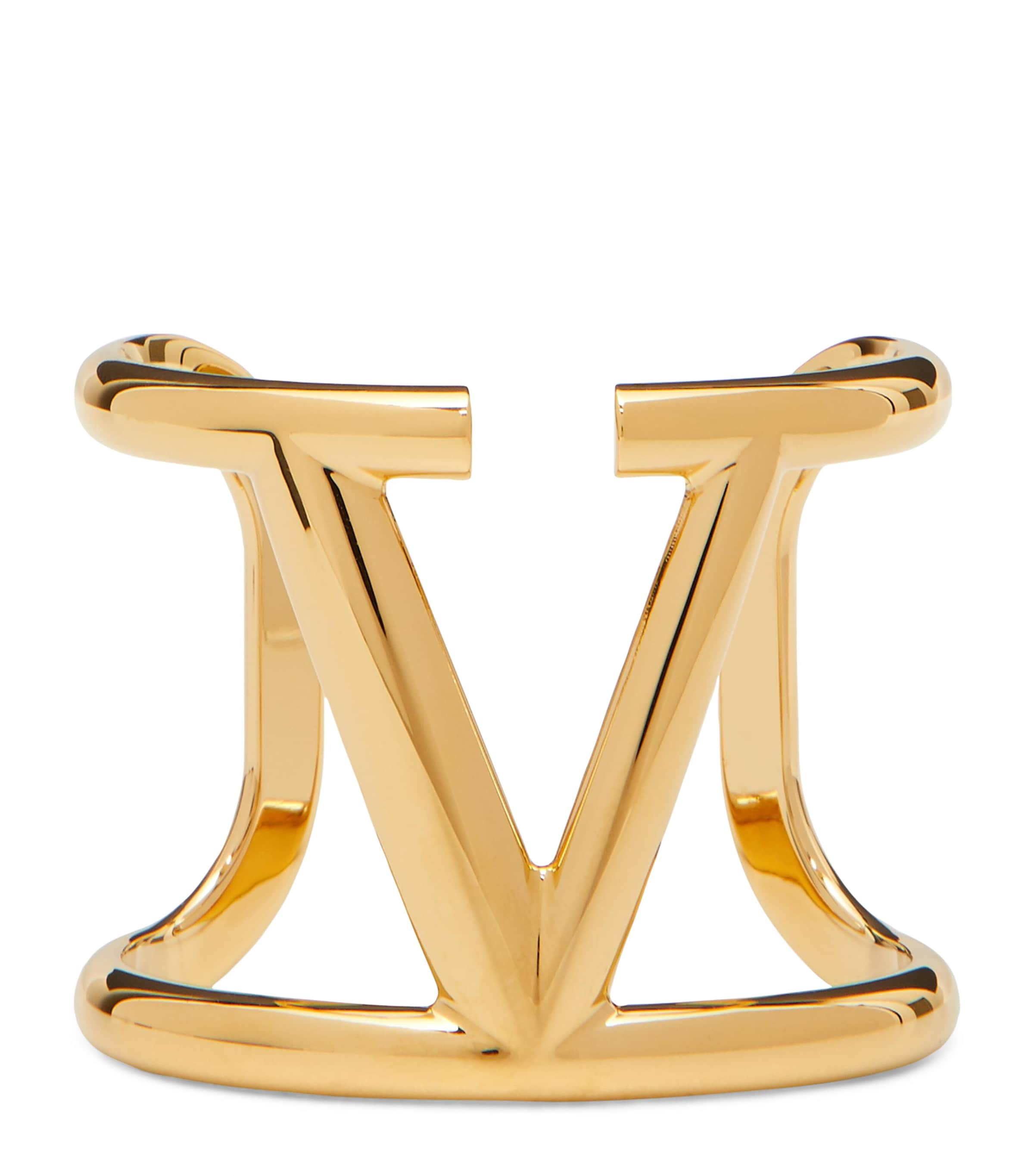 Valentino Garavani Vlogo Signature Cuff Bracelet In Gold