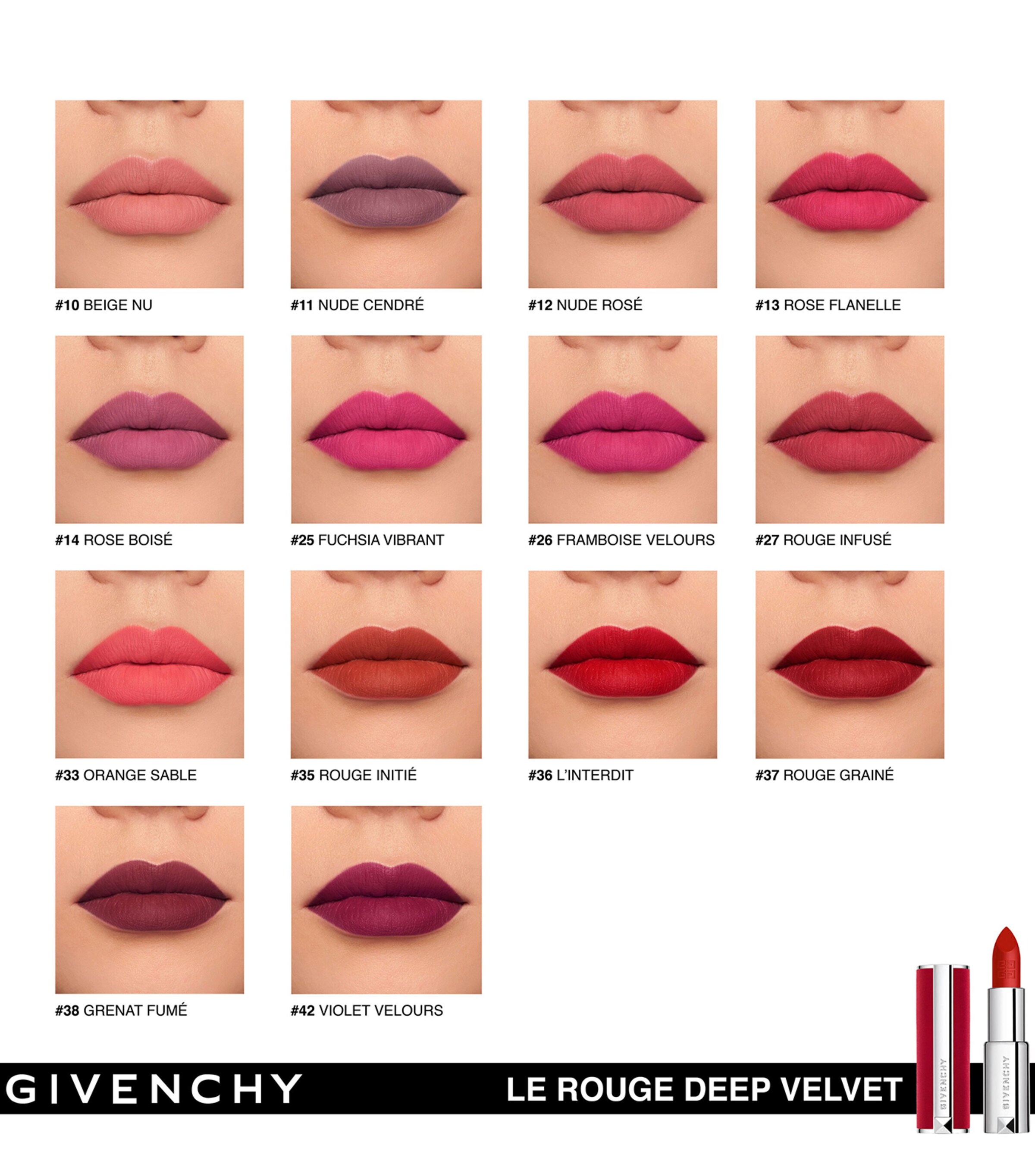 Le Rouge Deep Velvet Lipstick N38 GRENAT FUMÉ Image 4