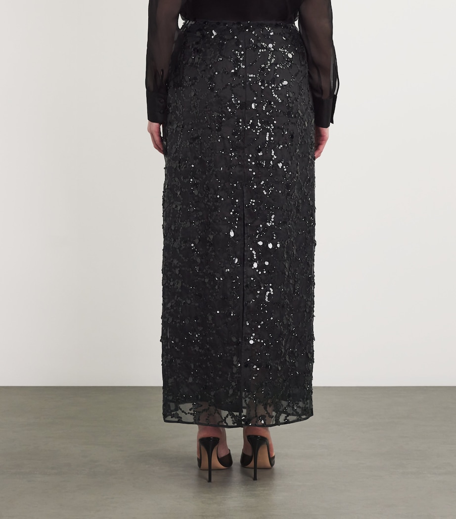 Scuba Circle Midi Skirt 825 NERO Image 4