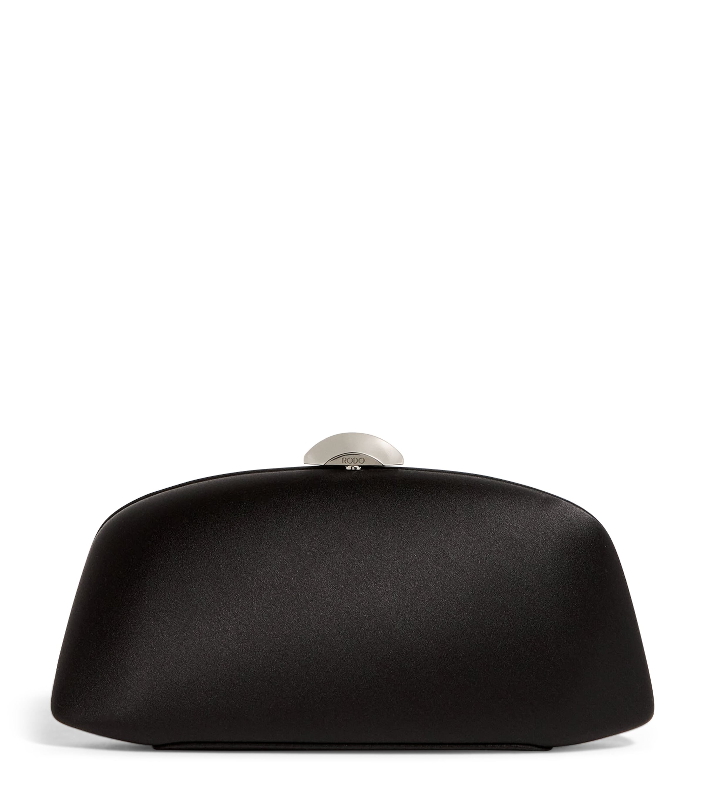 Rodo Satin Clutch Bag In Black