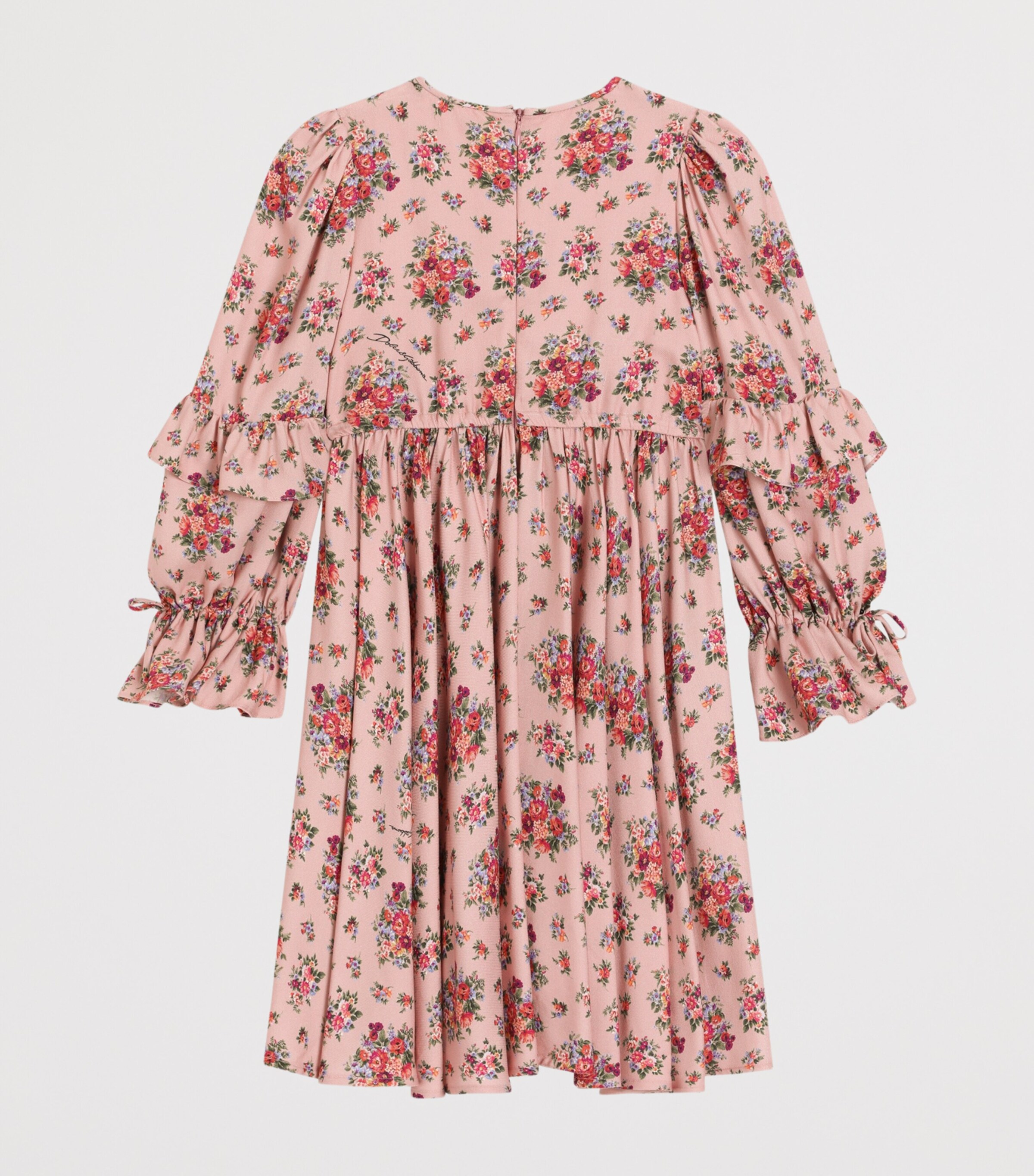 Dolce&Gabbana Kids Bouquet Print Dress (8-12+ Years) Mazzolini Fior Image 2