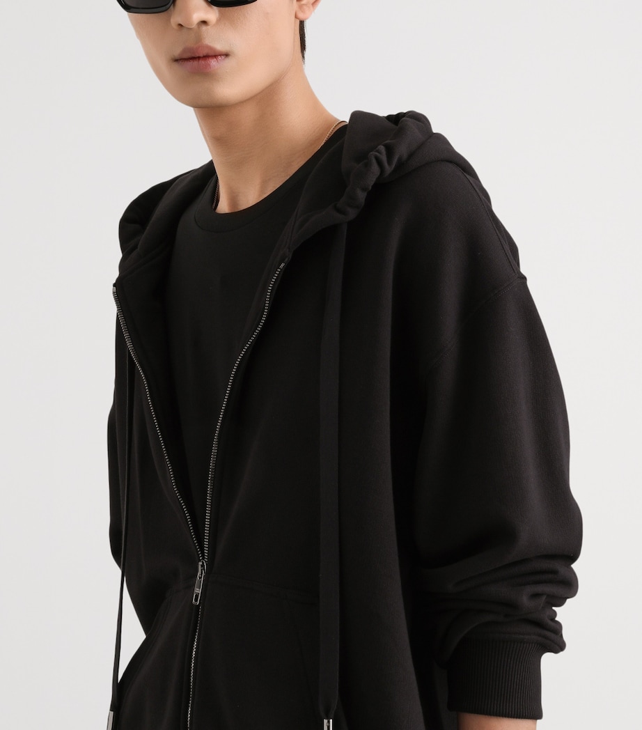 Dolce&Gabbana Mens Cotton Appliqué Hoodie Blac Image 4