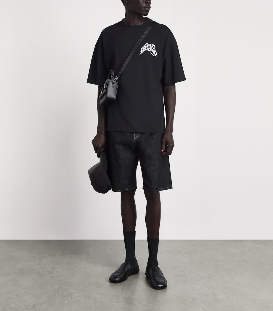 AMIRI Mens Cotton Hollywood T-Shirt Black Image 2
