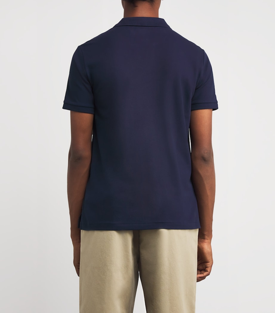Stretch Cotton Custom-Fit Polo Shirt NAVY Image 4