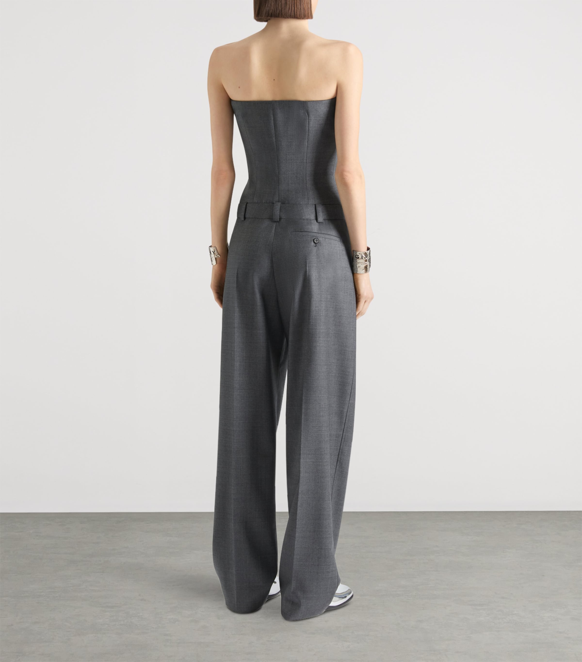 Wool Strapless Jumpsuit GREY MIX Image 3