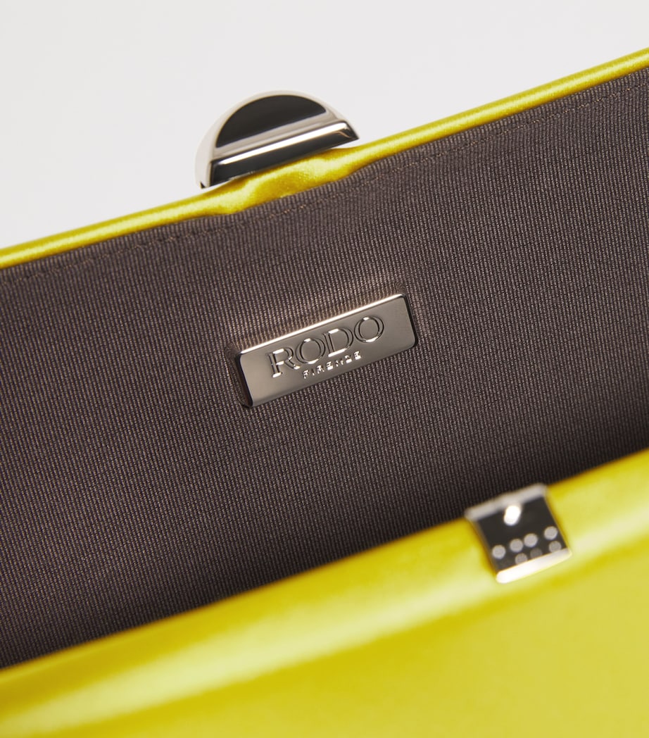 Satin Lally Clutch Bag 0573 LGHT YLLOW STIN Image 4