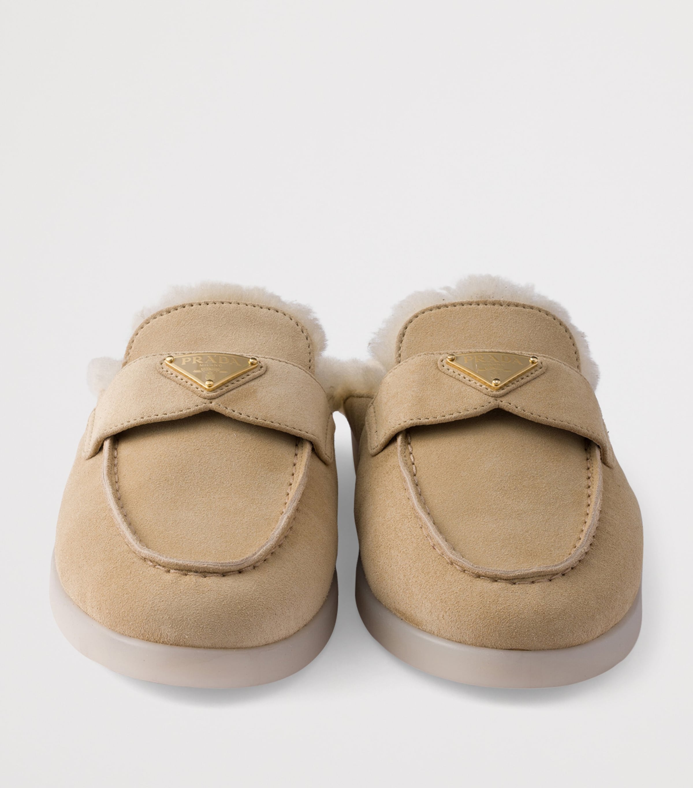 Suede Shearling-Lined Mules F0379 Image 5