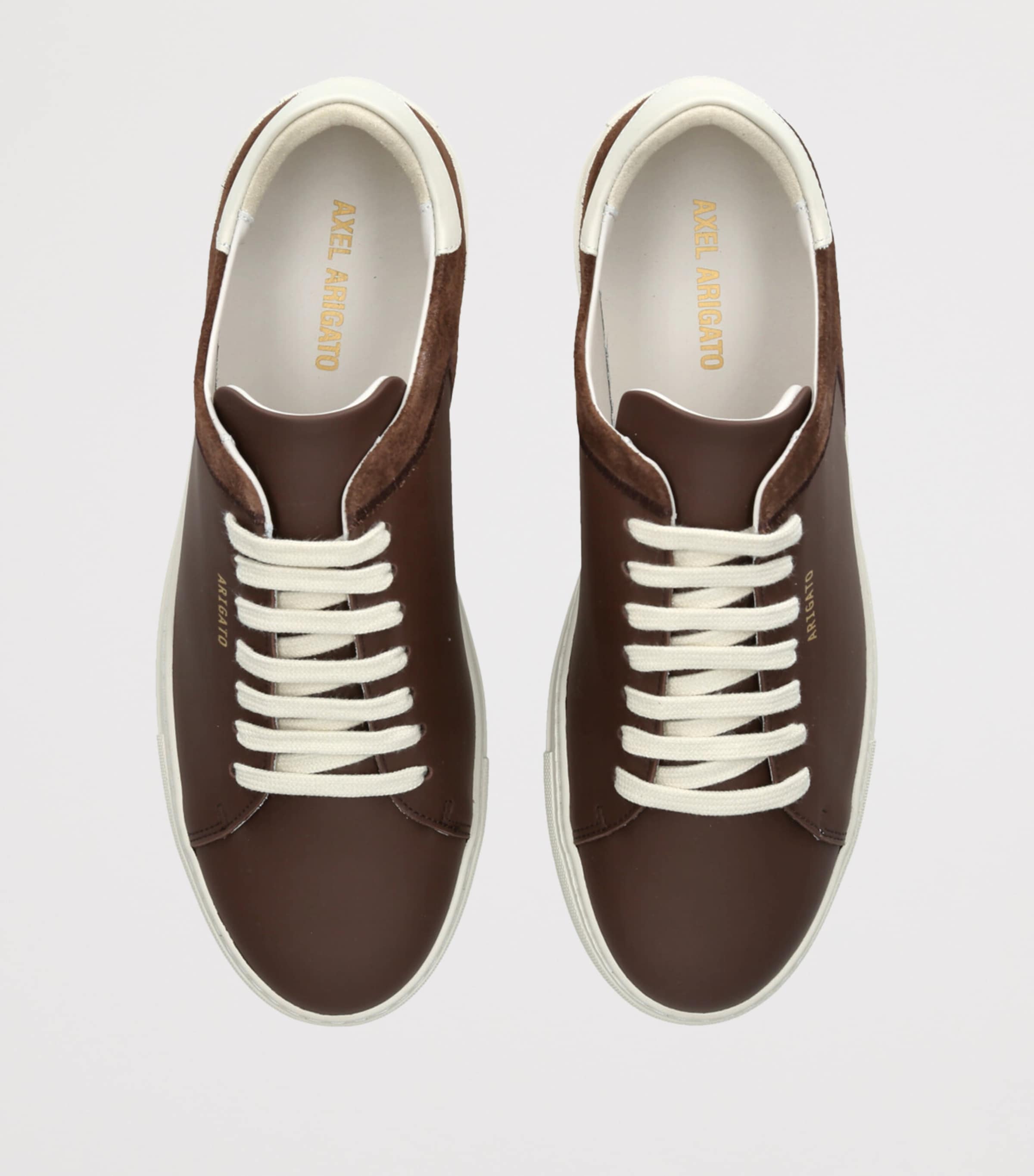 Axel Arigato Leather-Suede Clean 90 Split Sneakers Brown Image 4