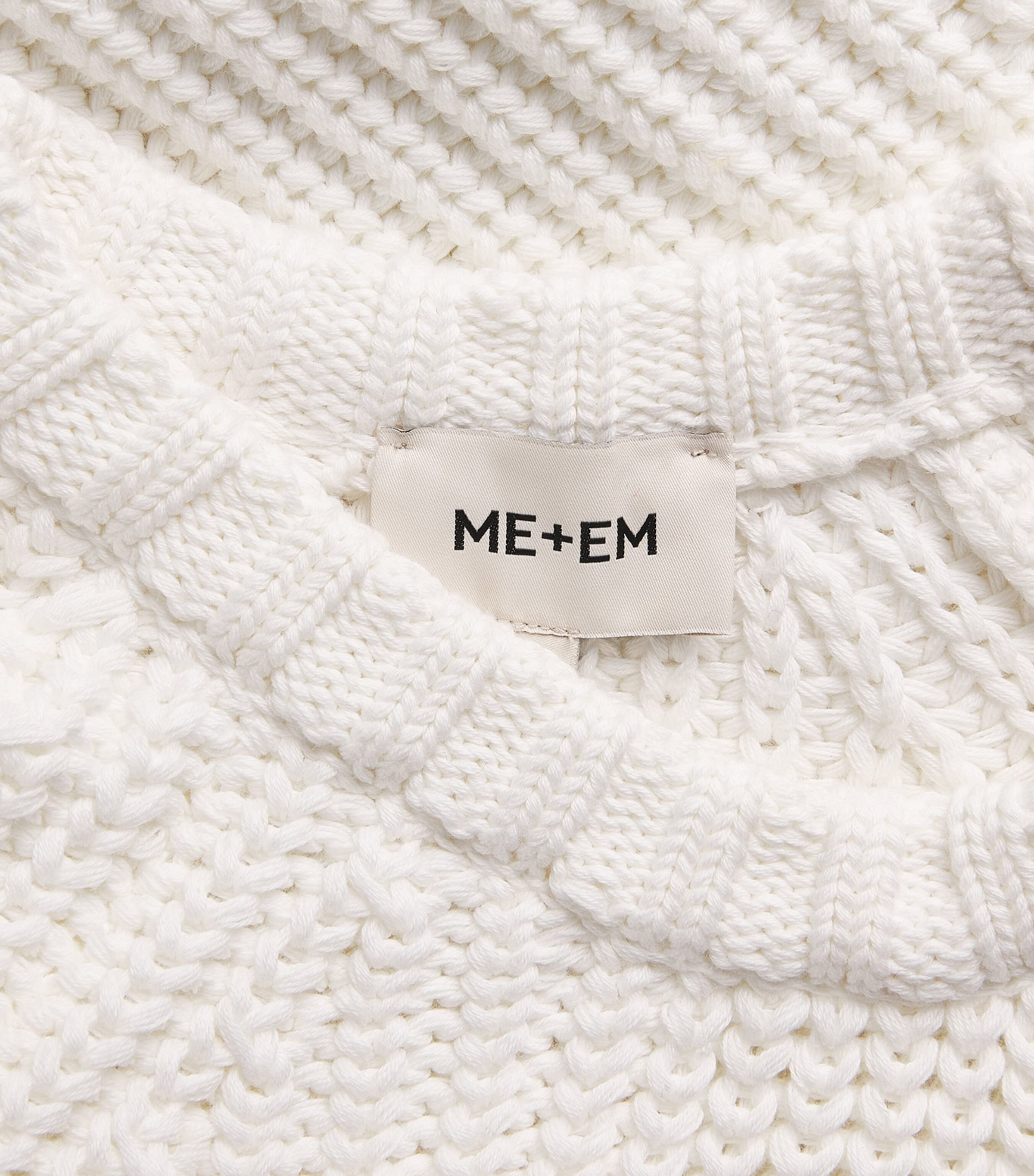 ME+EM Womens Organic Cotton Weekend Sweater Soft White Image 6
