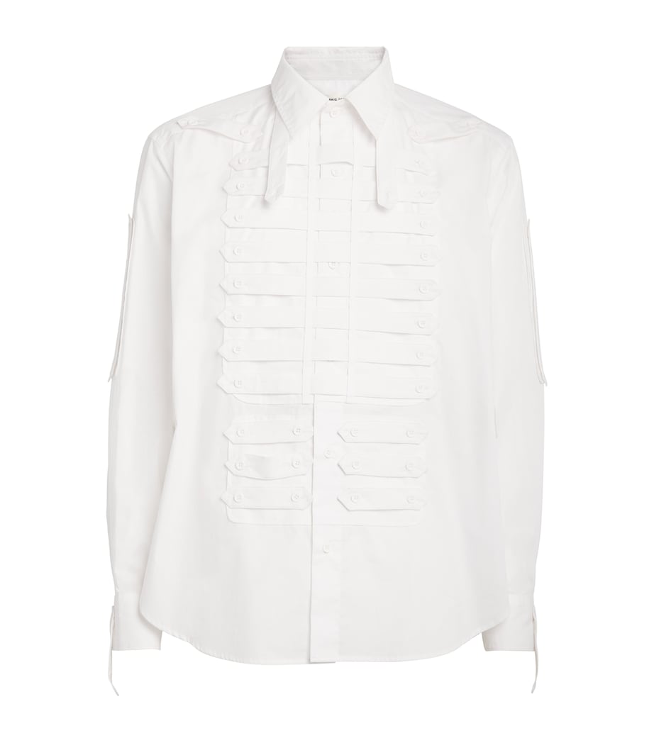 Cotton Multi Tab Shirt WHITE Image 1