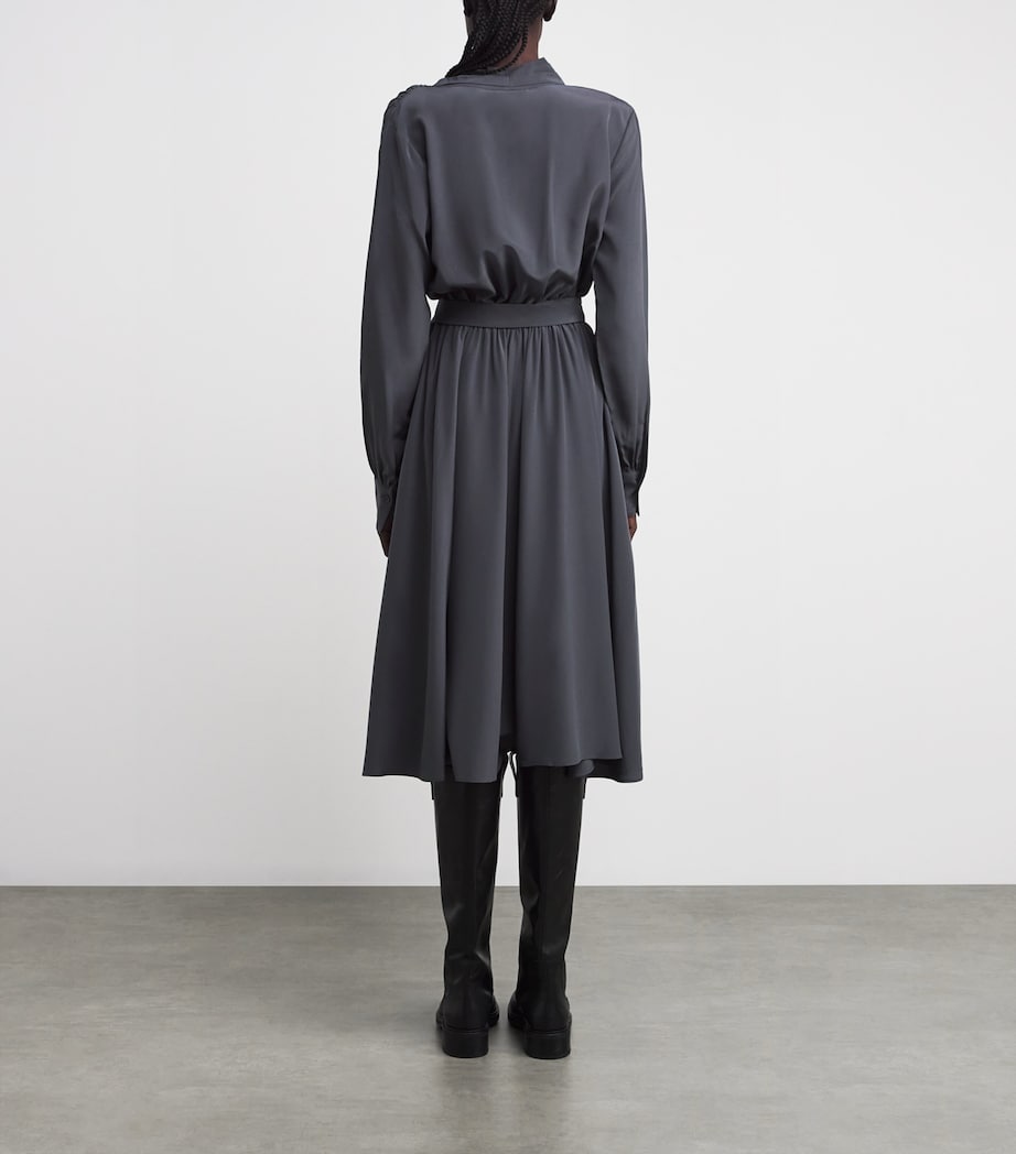 Silk Severin Midi Dress SMOKE Image 3