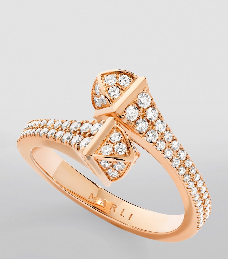 Rose Gold and Diamond Cleo Ring ROSE GOLD Image 2