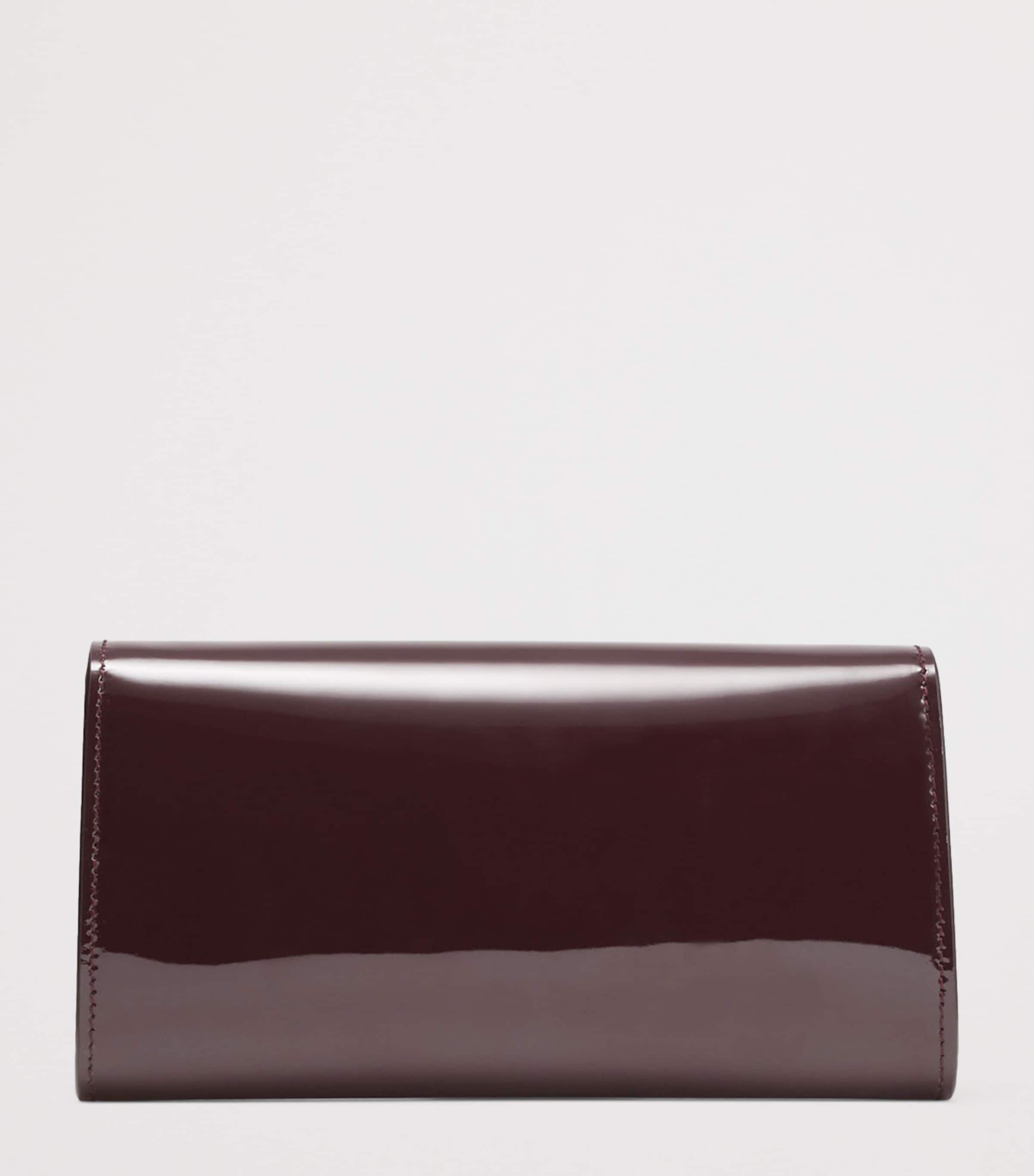 Bing Patent Leather Wallet-On-Chain DEEP MERLOT/SILVER Image 4