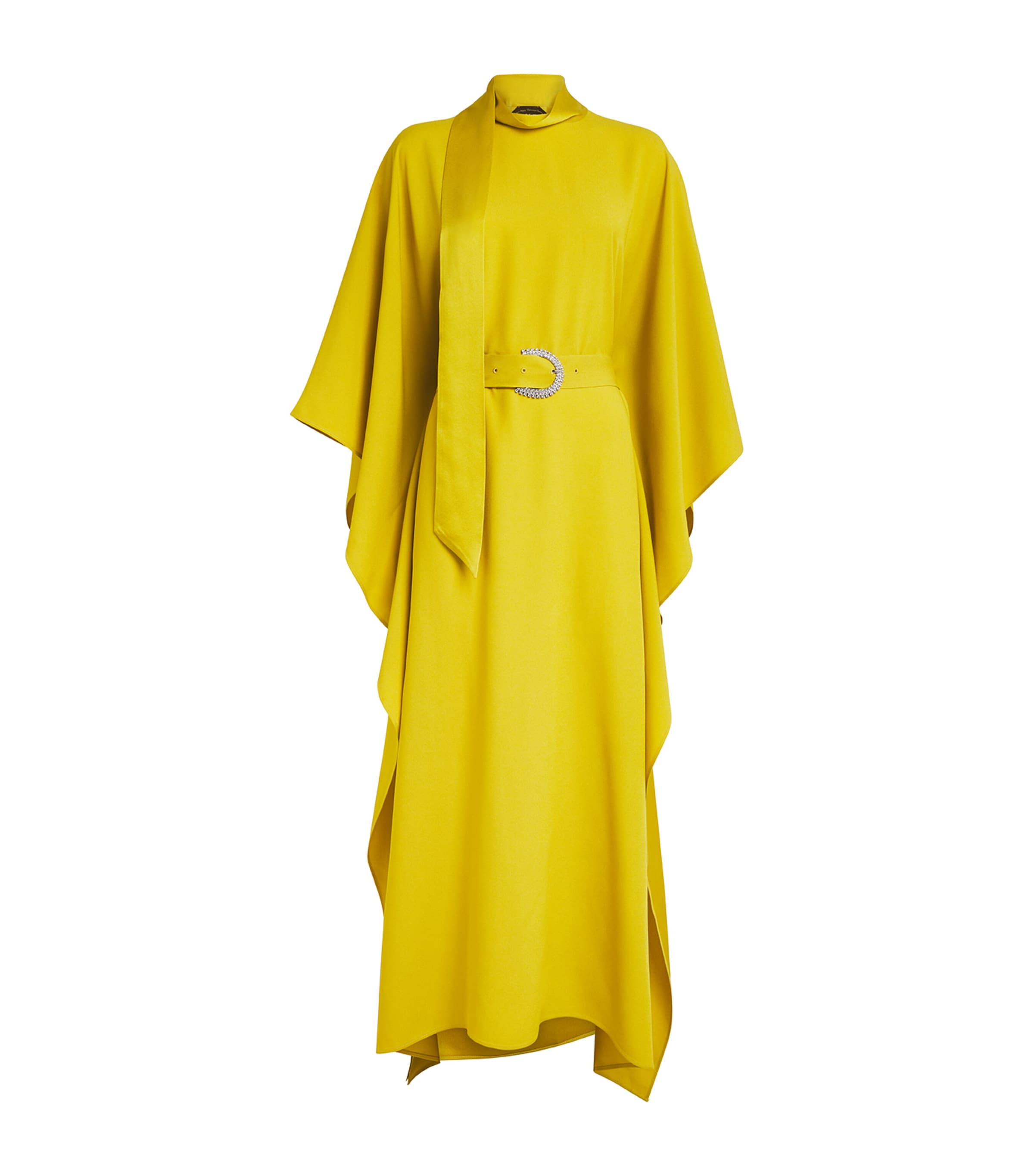Taller Marmo Crepe Belted La Luna Kaftan Chartreuse