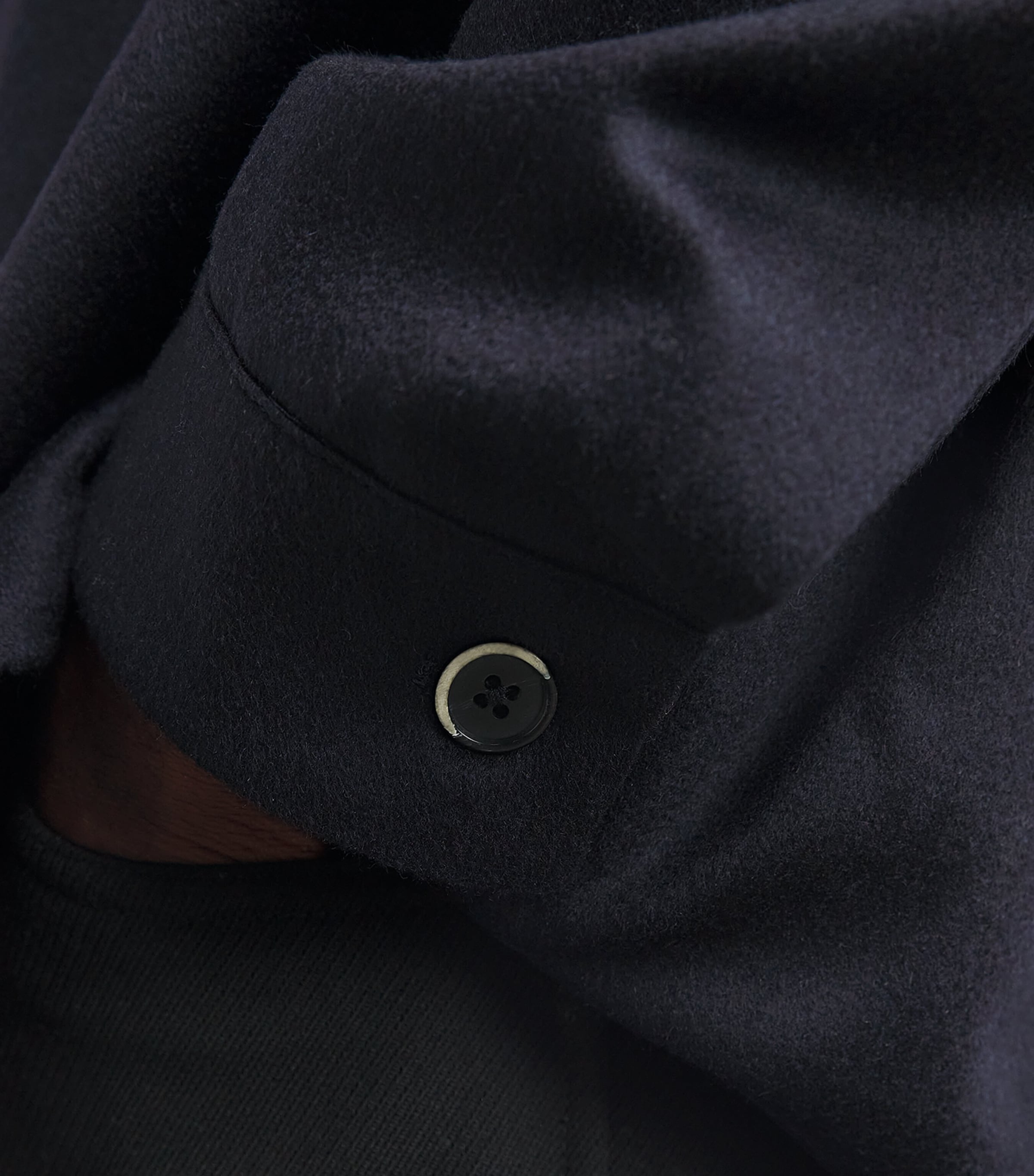 Barena Mens Brushed Cashmere Overshirt Navy Image 3