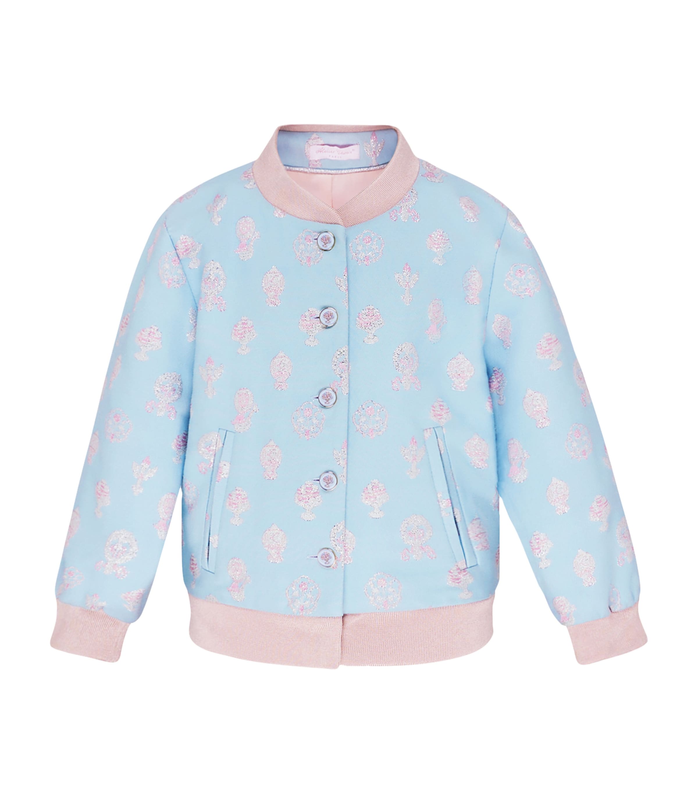 Atelier Choux Crests Bomber Jacket In Blue