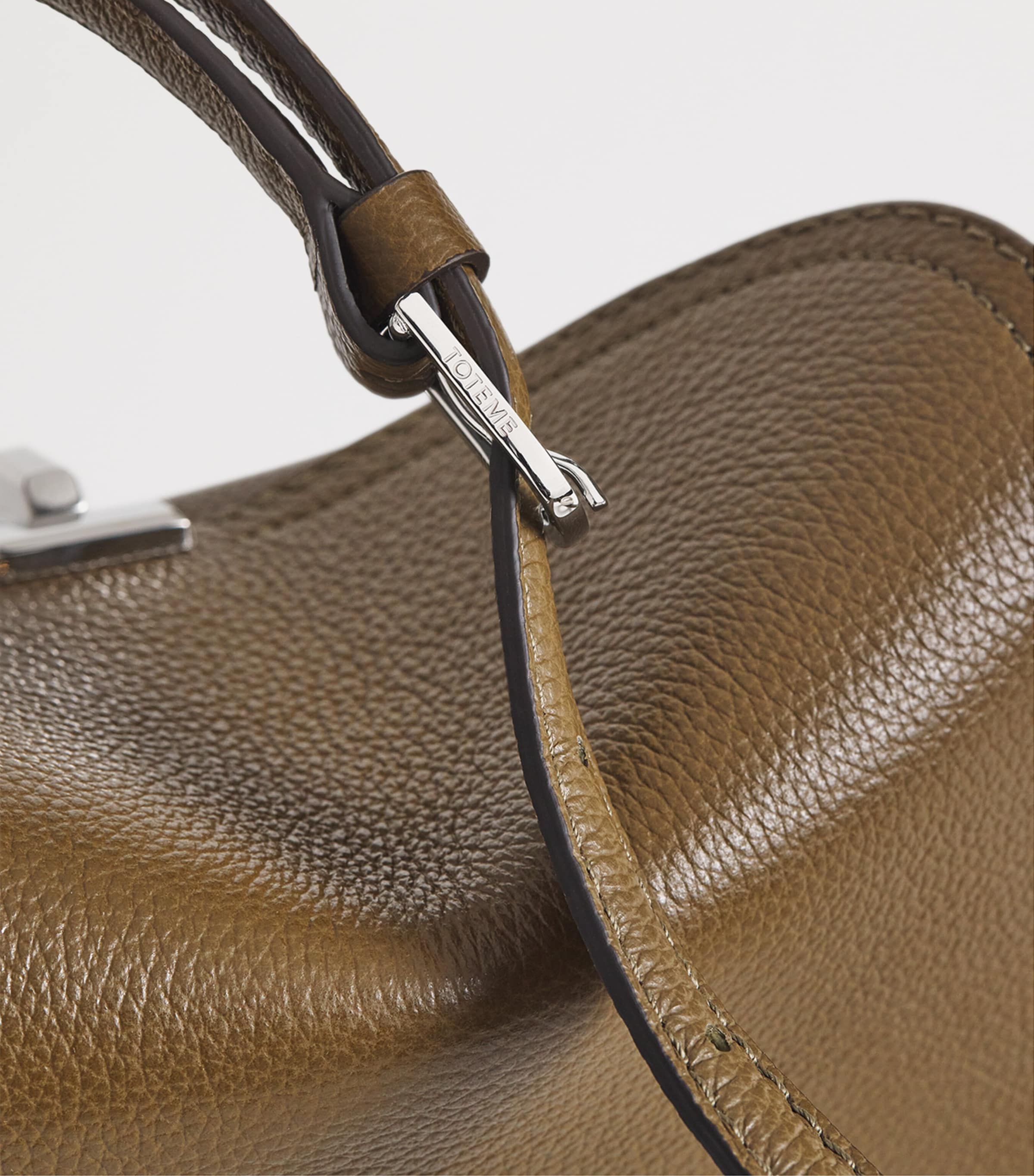 Mini Leather T-Lock Top-Handle Bag 356 DARK TAUPE Image 6