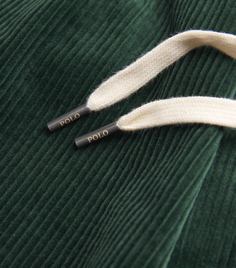 Cotton Corduroy Logo Shorts GREEN Image 5