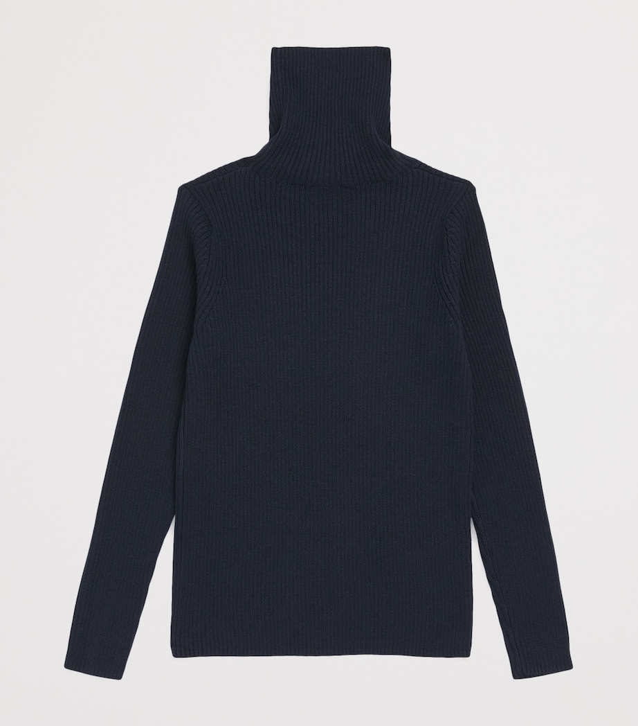 Cotton Rollneck Sweater (2-12 Years) 497NAVY BLUE Image 2