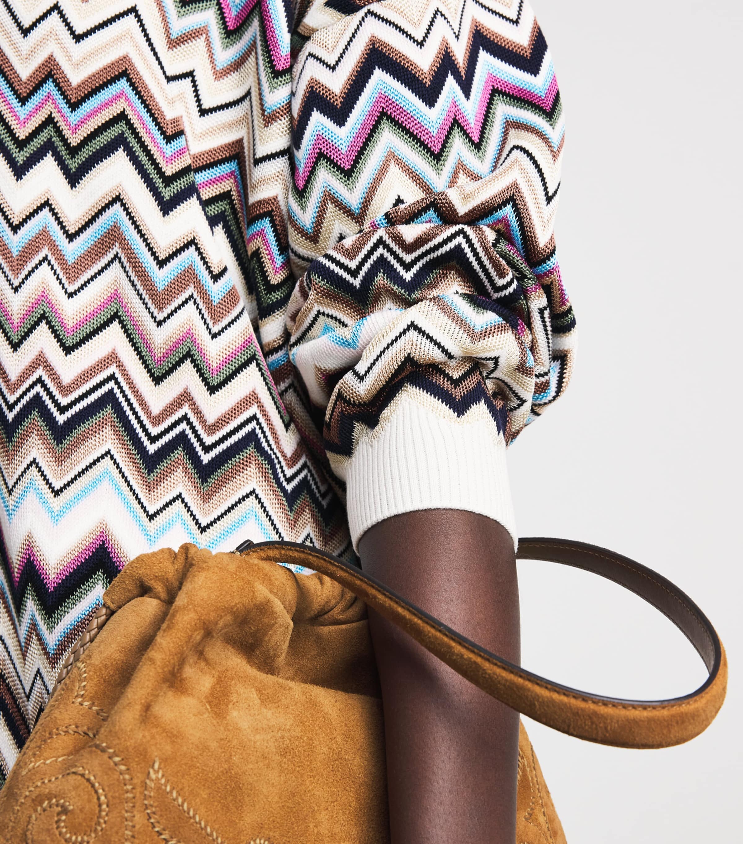 Missoni Womens Chevron Polo Shirt Smsplmtcl Bl,fsa,ntl Image 3