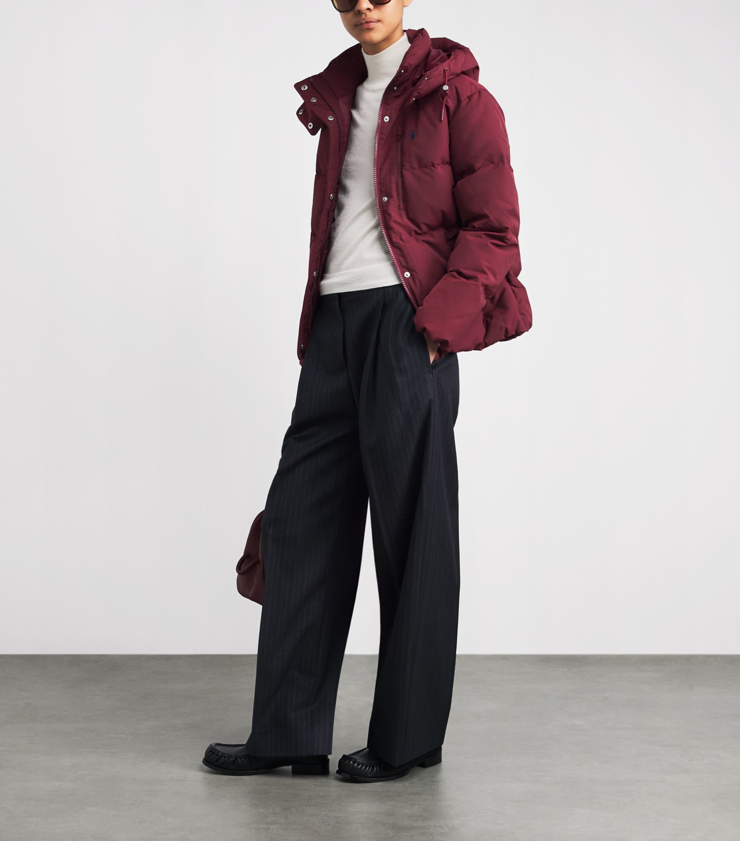 Polo Ralph Lauren Womens Down Puffer Jacket Classic Wine Image 2