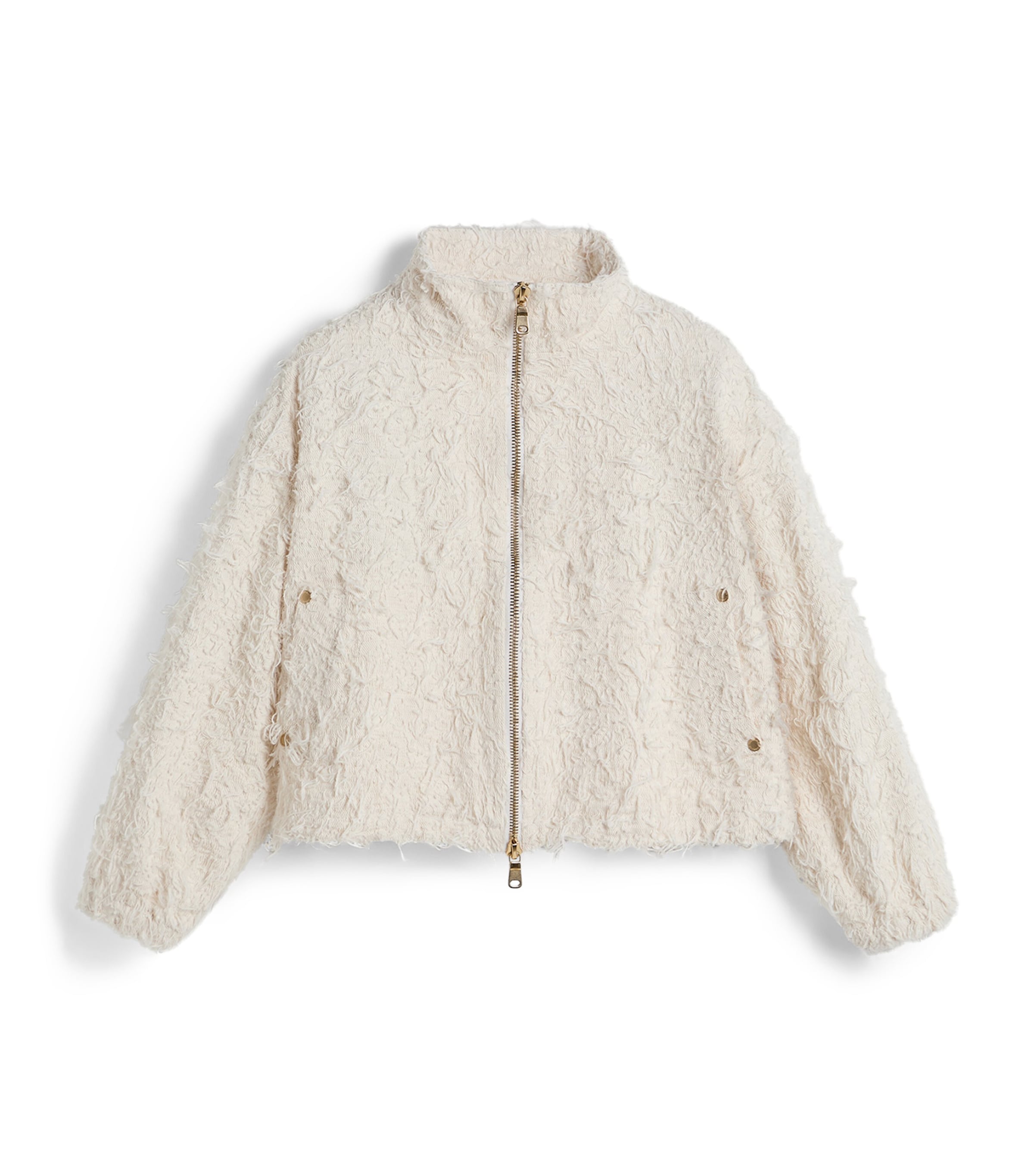Brunello Cucinelli Kids Cotton Zip-Up Jacket (4-6 Years) Image 1