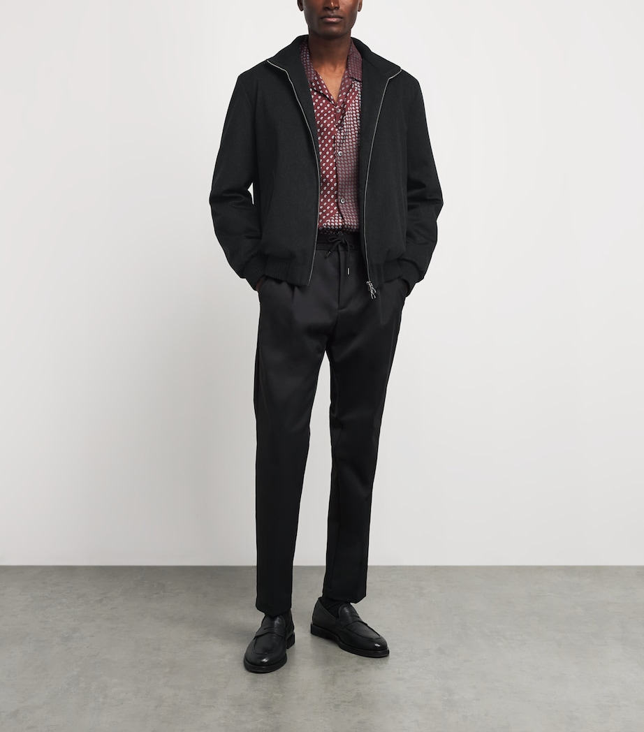 Brett Johnson Mens Cashmere Blouson Jacket Noir Image 2