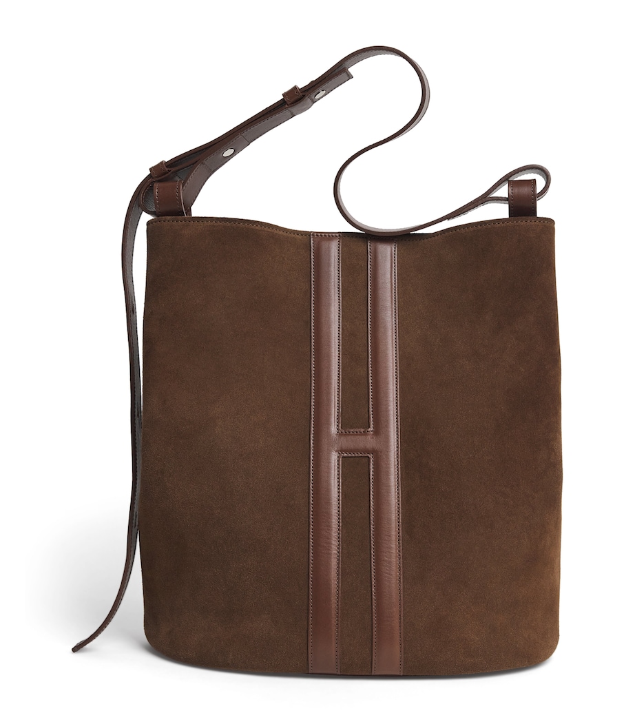 Suede H Tote Bag BROWN Image 1
