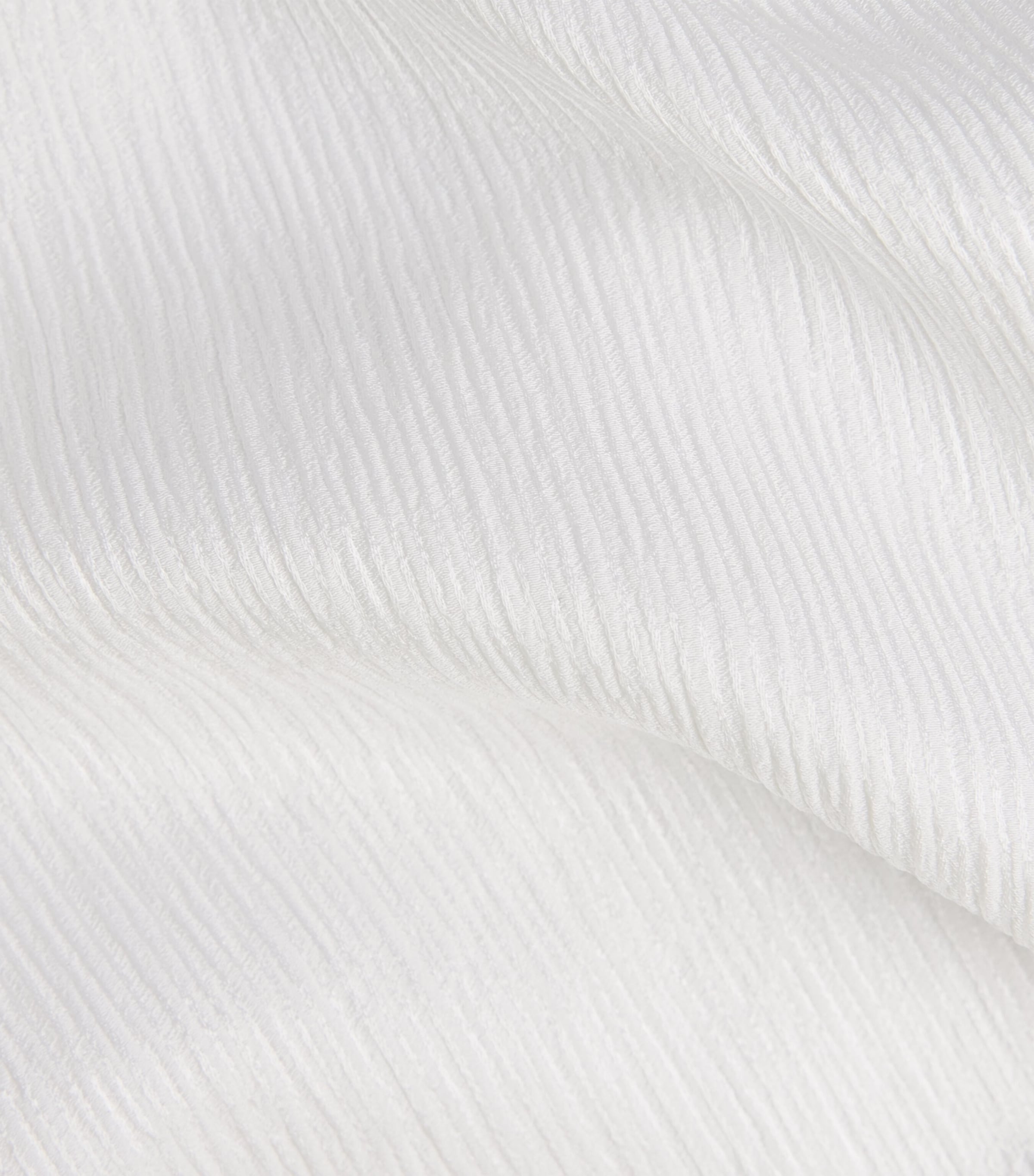 Silk Plissé Scoop-Neck Top WHITE Image 5