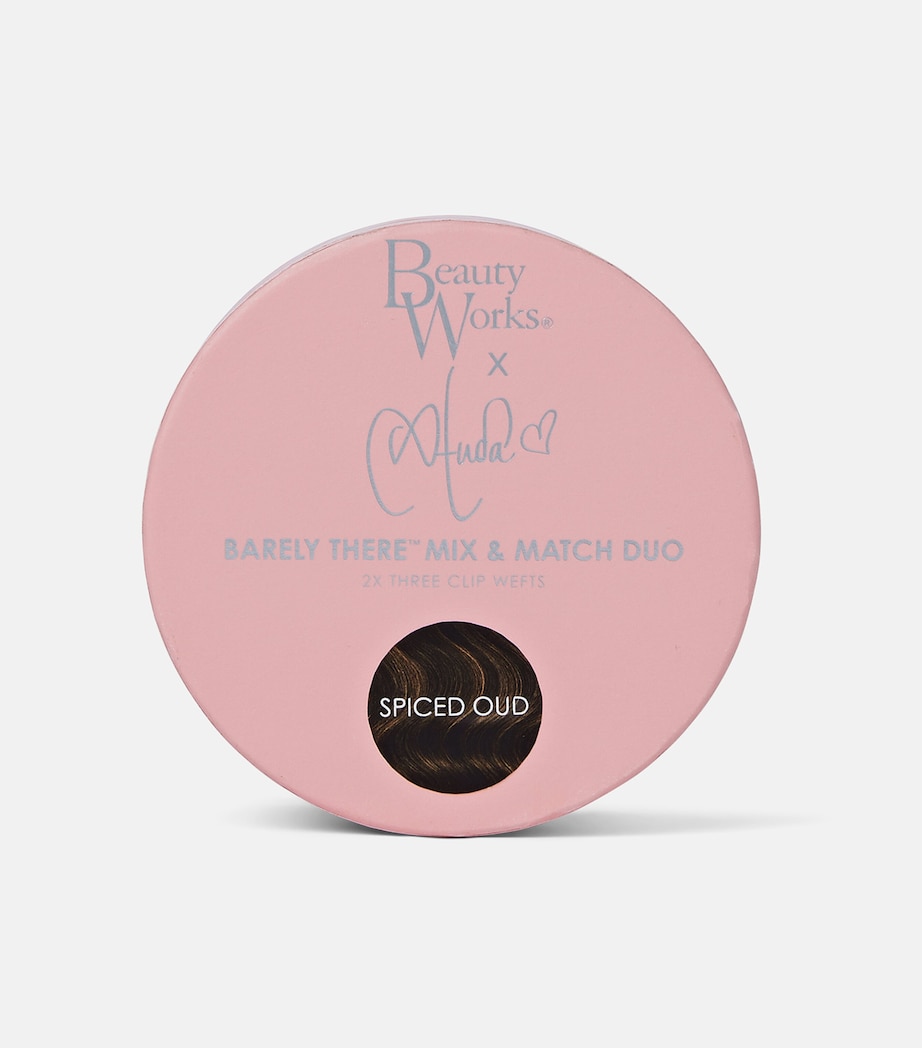 Beauty Works x Huda BARELY THERE Mix & Match Duo Clip-In Hair Extensions (20") BROND'MBRE Image 3