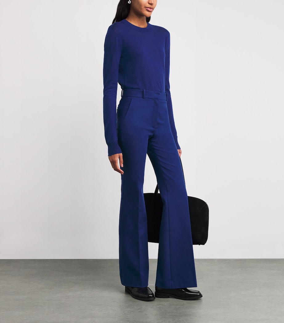 Cashair Round Neck Sweater COBALT Image 2