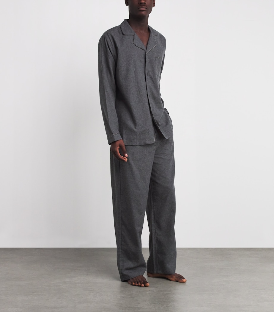 Cotton Long-Sleeve Pyjama Set ASH HEATHER GREY Image 2